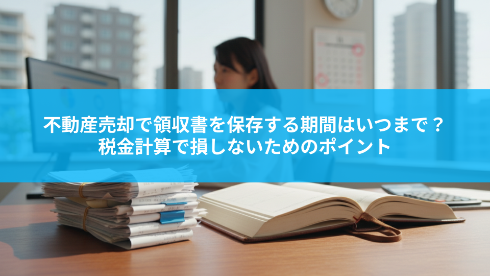 不動産売却で領収書を保存する期間はいつまで？税金計算で損しないためのポイント