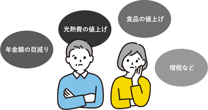 また、今後は下記のような内容が懸念され、ますます生活は厳しくなるでしょう。